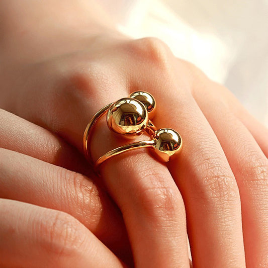 Three ball open ring