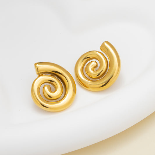 Spiral stud earring