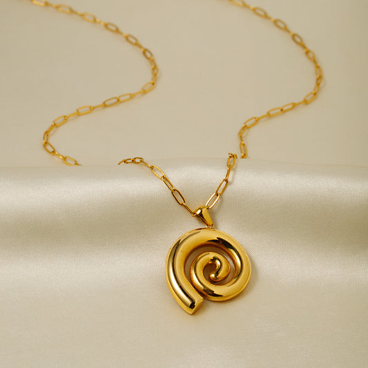 Spiral pendant necklace